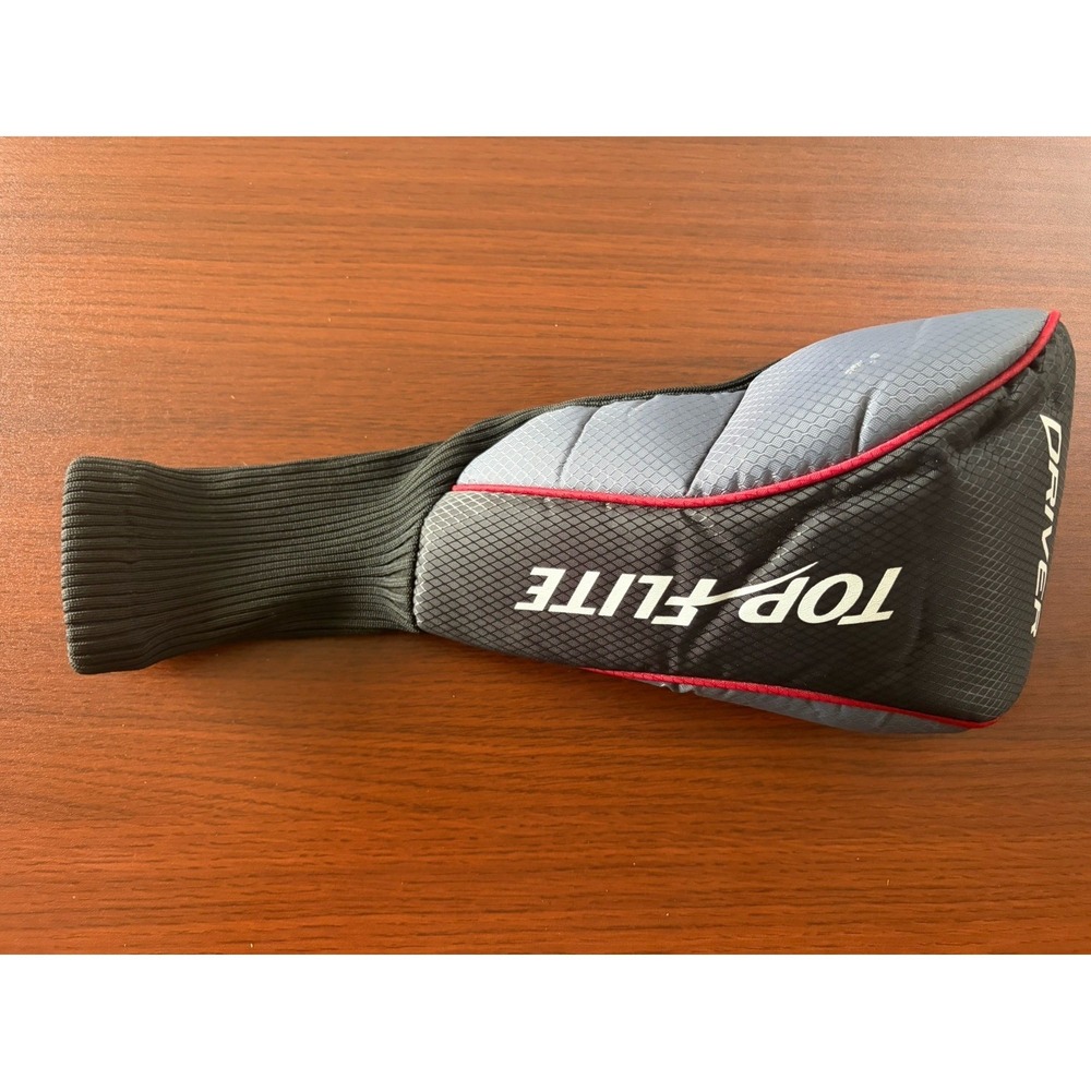 Top Flite Driver Headcover Golf Club‎ Cover Black Gray Red White Pullover